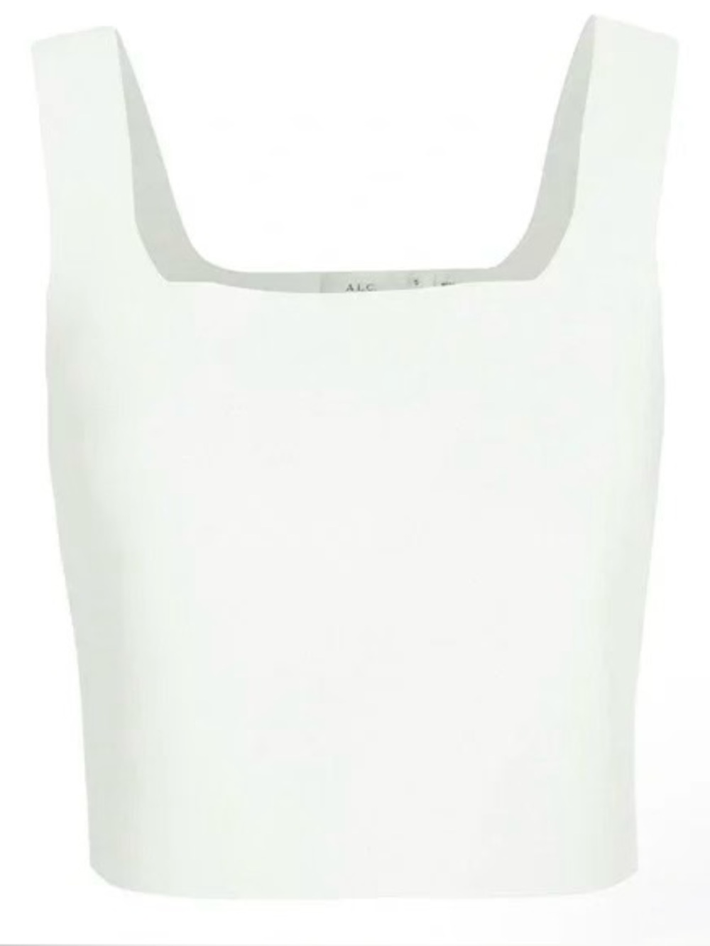 A.L.C. Victoria Square-Neck White Crop Top Tank XL NWT! $225